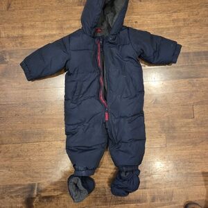GAP Baby Snowsuit with Red Accent